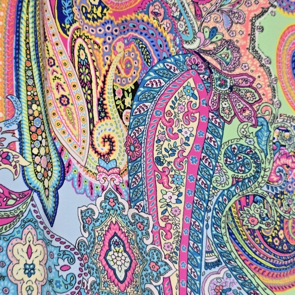 Tommy Hilfiger Sleeveless Knee Length Shift Dress Size 8 Spring Summer Paisley - Picture 5 of 11